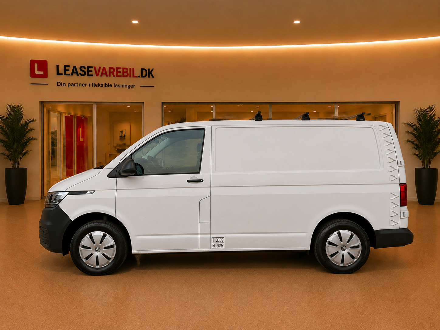 Hvid VW Transporter fra 2021