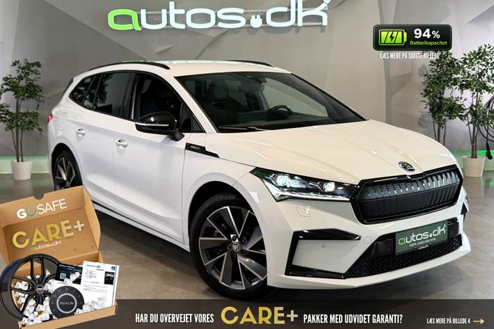 Hvid Skoda Enyaq fra 2023