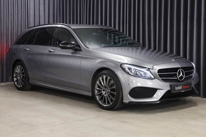 Grå Mercedes C400 fra 2015