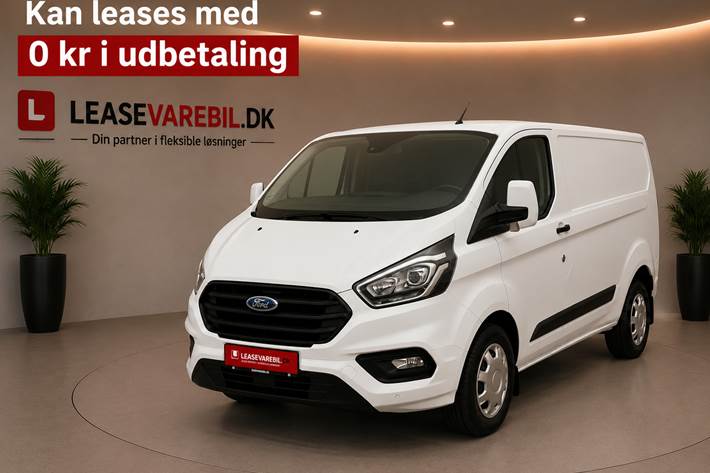 Hvid Ford Transit Custom 280 L1 fra 2019 set udefra