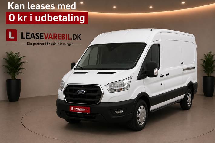 Hvid Ford Transit 350 L3 Van fra 2021 set udefra