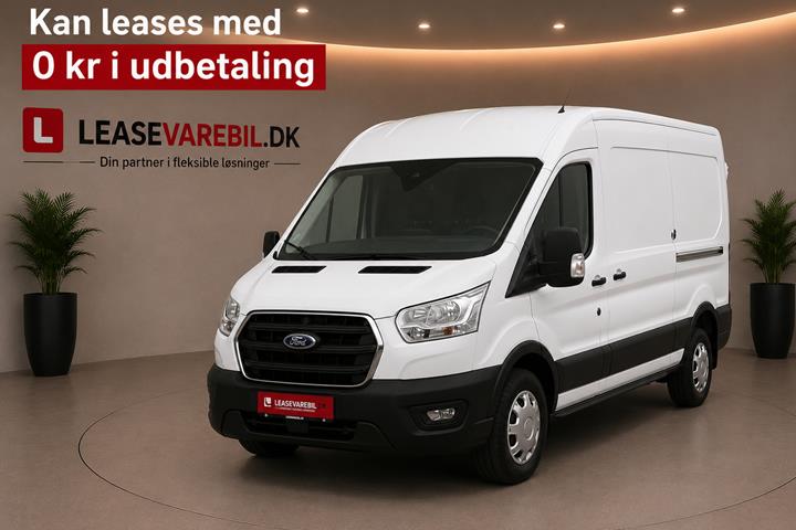 Hvid Ford Transit 350 L3 Van fra 2021 set udefra