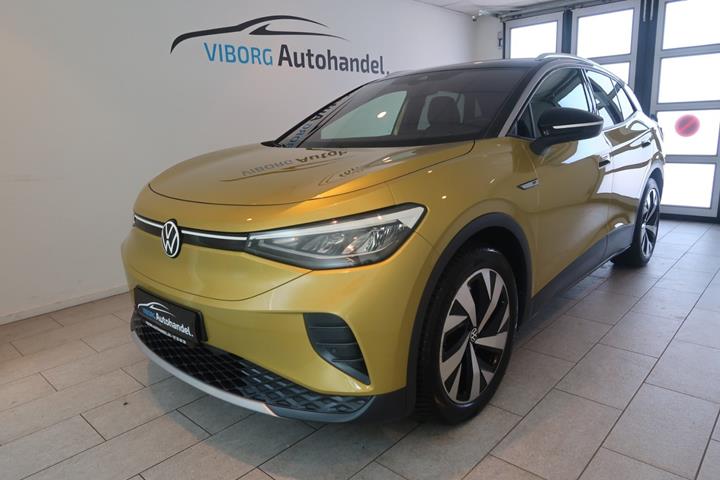 Gul VW ID.4 fra 2021 set udefra