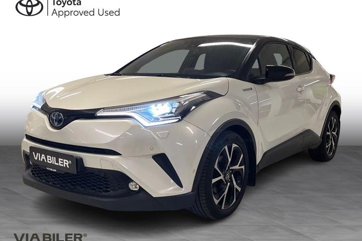 Hvid Toyota C-HR fra 2017 set udefra