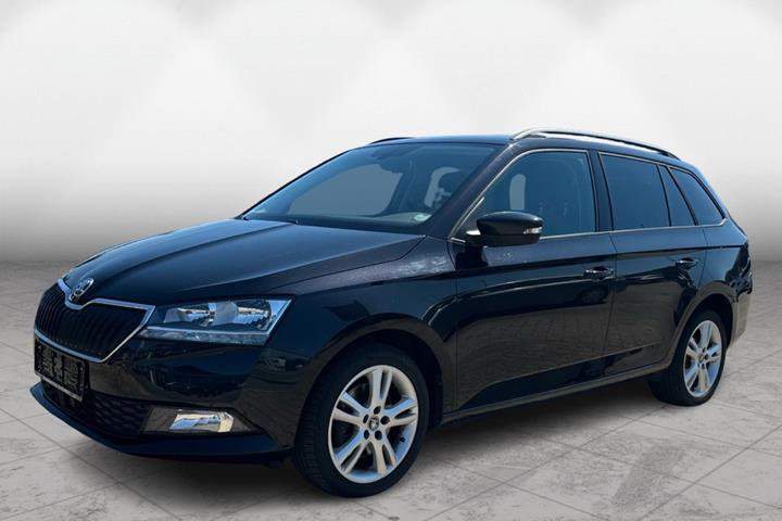 Sort Skoda Fabia fra 2019 set udefra