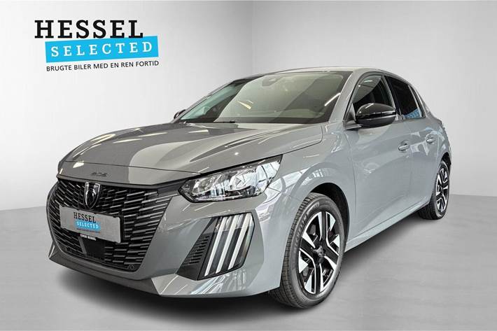 Grå Peugeot e-208 fra 2026