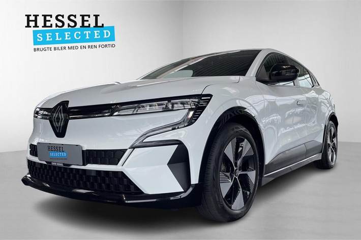 Hvid Renault Megane E-Tech fra 2023 set udefra