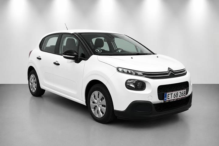 Hvid Citroën C3 fra 2020 set udefra