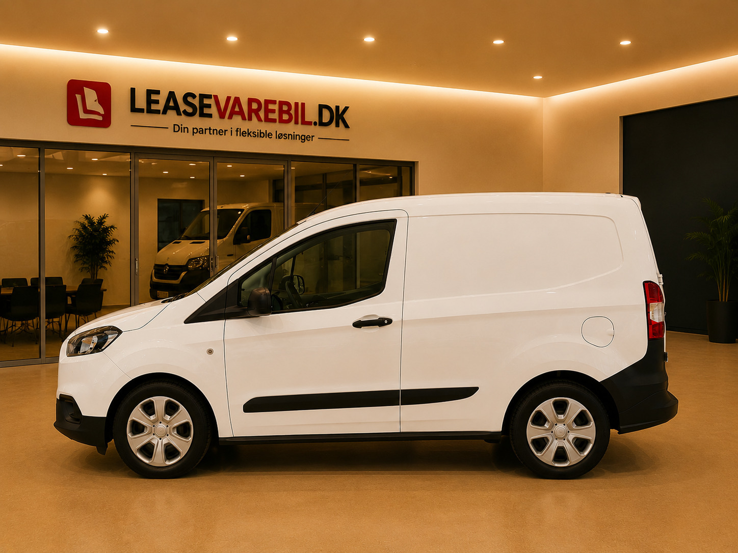 Hvid Ford Transit Courier fra 2021