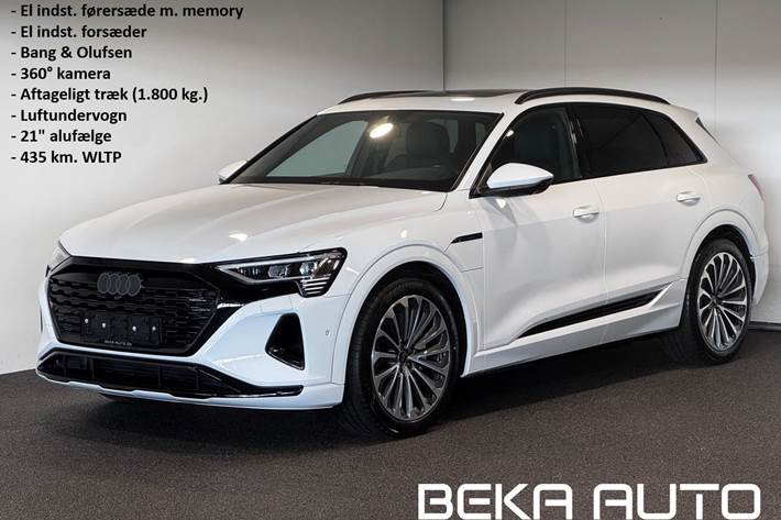 Hvid Audi Q8 e-tron fra 2023