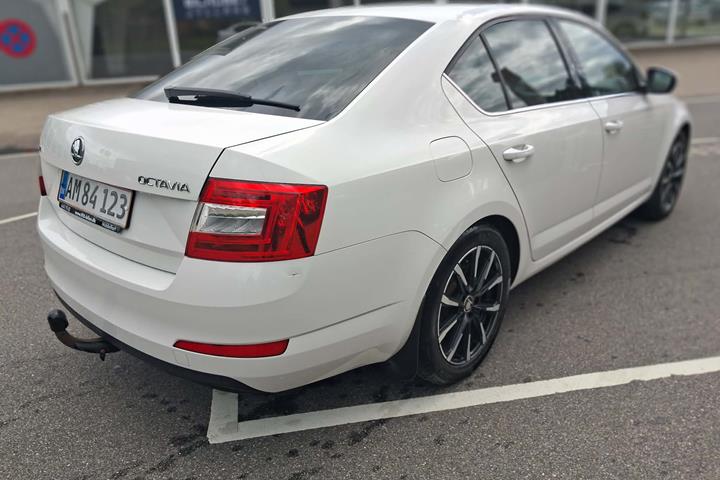 Hvid Skoda Octavia fra 2014