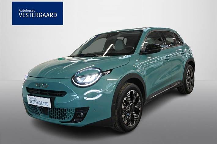 Blå Fiat 600e fra 2025