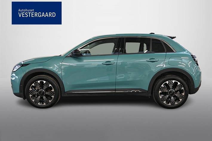 Blå Fiat 600e fra 2025