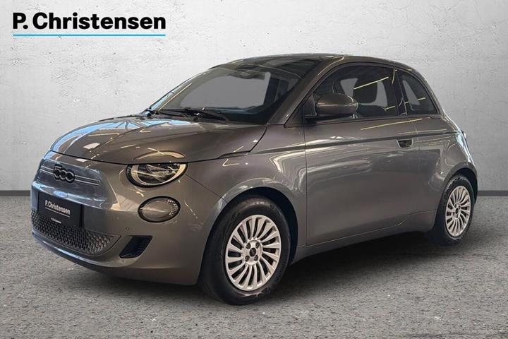 Grå Fiat 500e fra 2023 set udefra