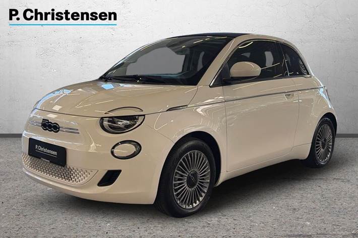 Hvid Fiat 500e fra 2023