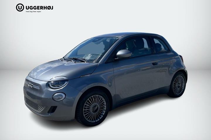 Grå Fiat 500e fra 2022 set udefra