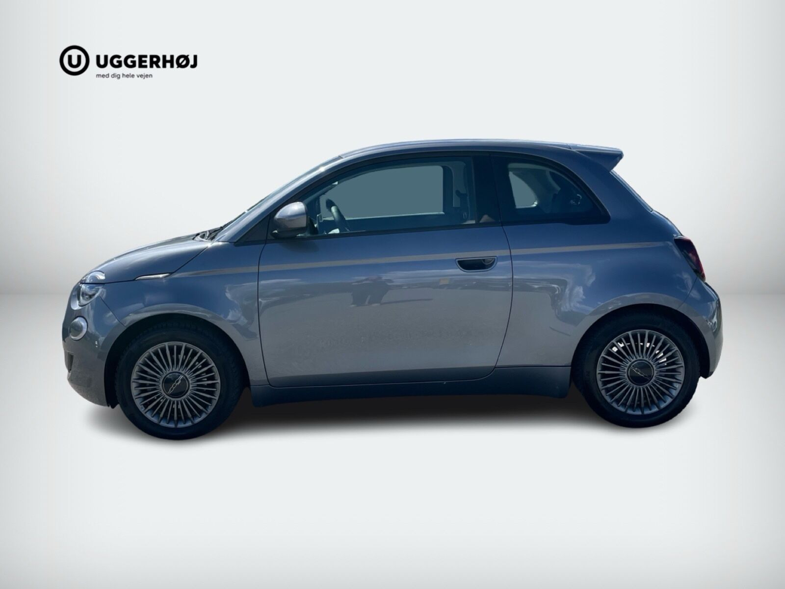 Grå Fiat 500e fra 2022