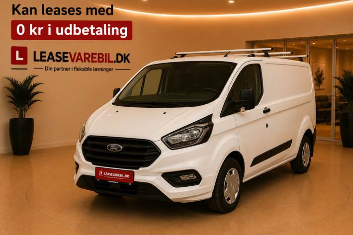Hvid Ford Transit Custom 300 L2 fra 2021 set udefra
