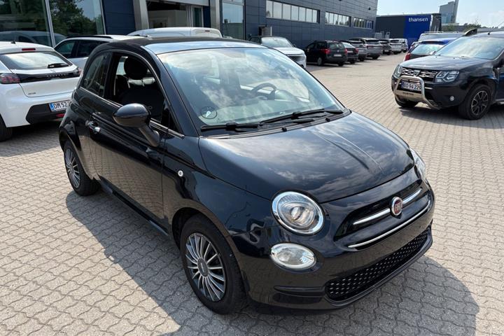 Rød Fiat 500 fra 2018