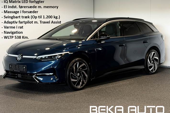 Blå VW ID.7 fra 2025