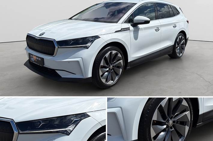 Hvid Skoda Enyaq fra 2021
