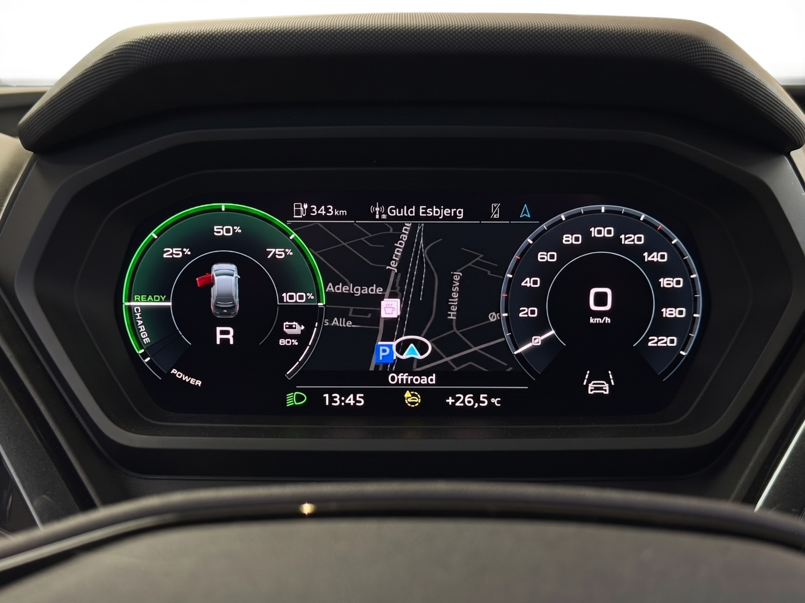 Blå Audi Q4 e-tron fra 2023