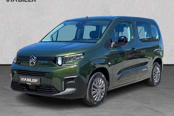 Grøn Citroën ë-Berlingo fra 2025 set udefra
