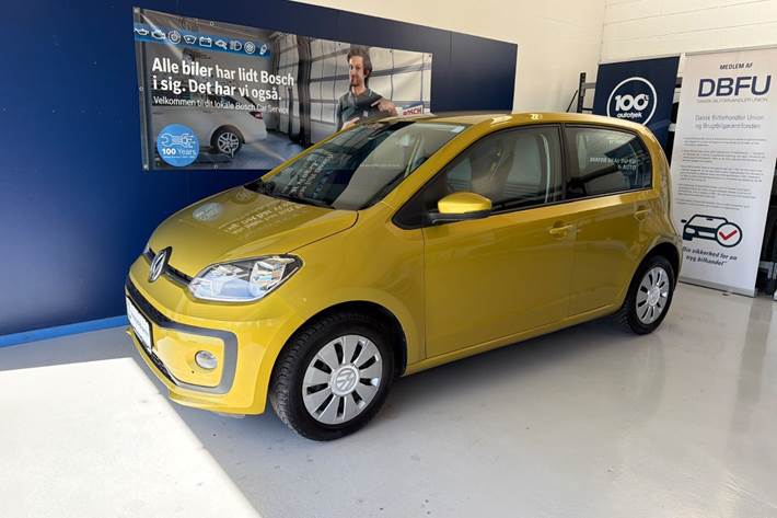 Gul VW UP! fra 2018
