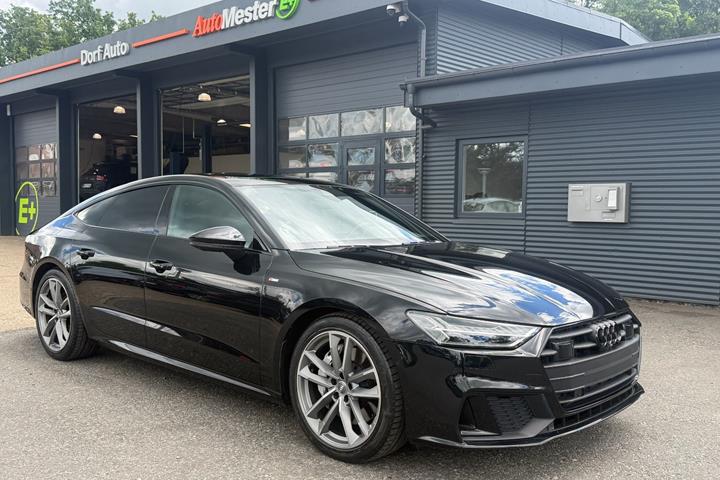 Gul Audi A7 fra 2020 set udefra