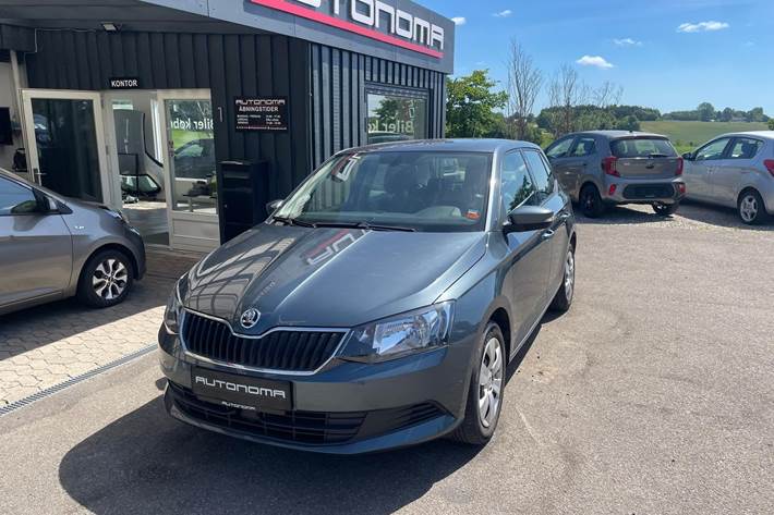 Grå Skoda Fabia fra 2015