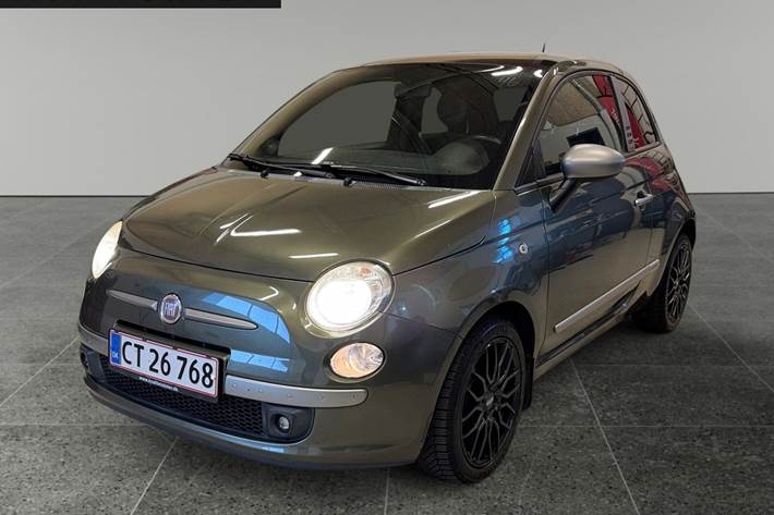 Grøn Fiat 500 fra 2010