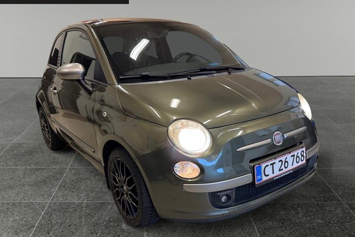 Grøn Fiat 500 fra 2010