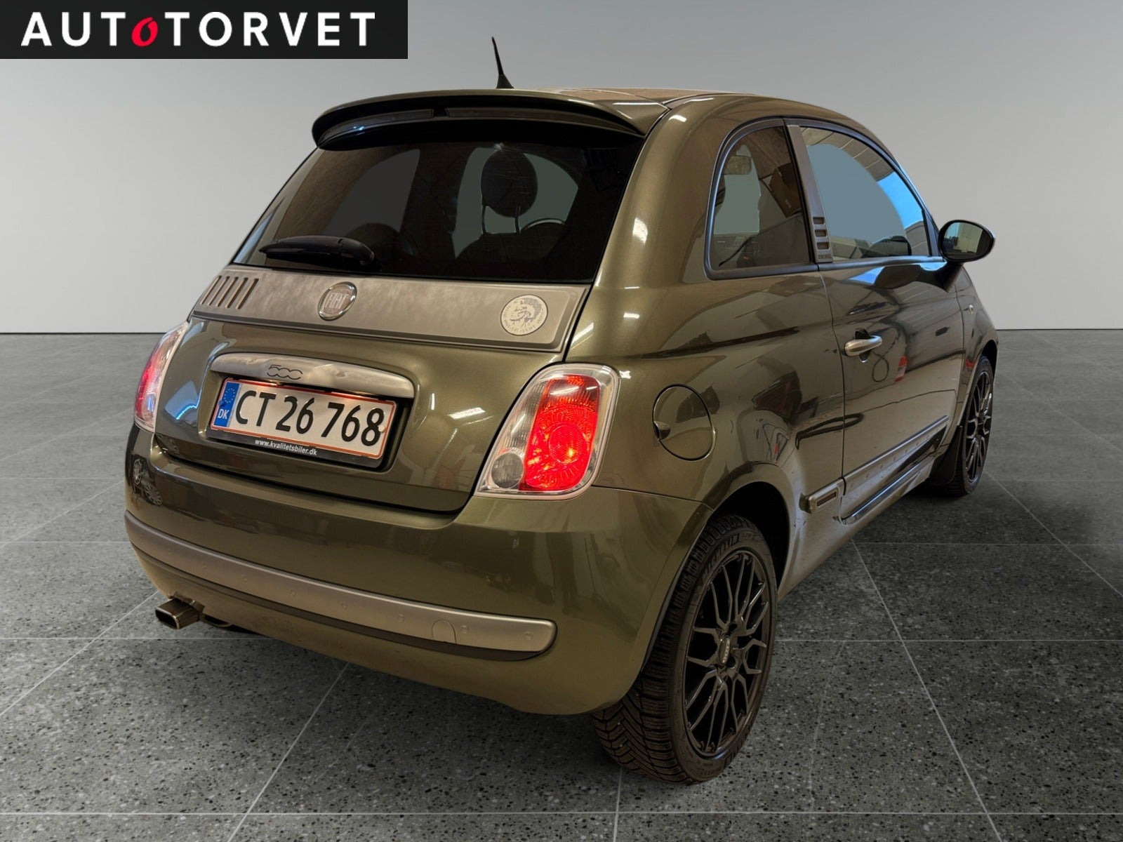Grøn Fiat 500 fra 2010