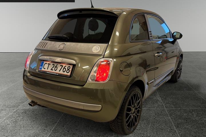 Grøn Fiat 500 fra 2010