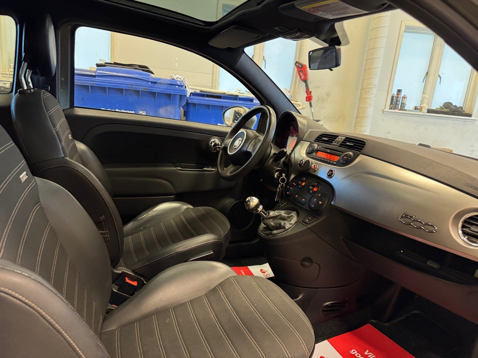 Grøn Fiat 500 fra 2010