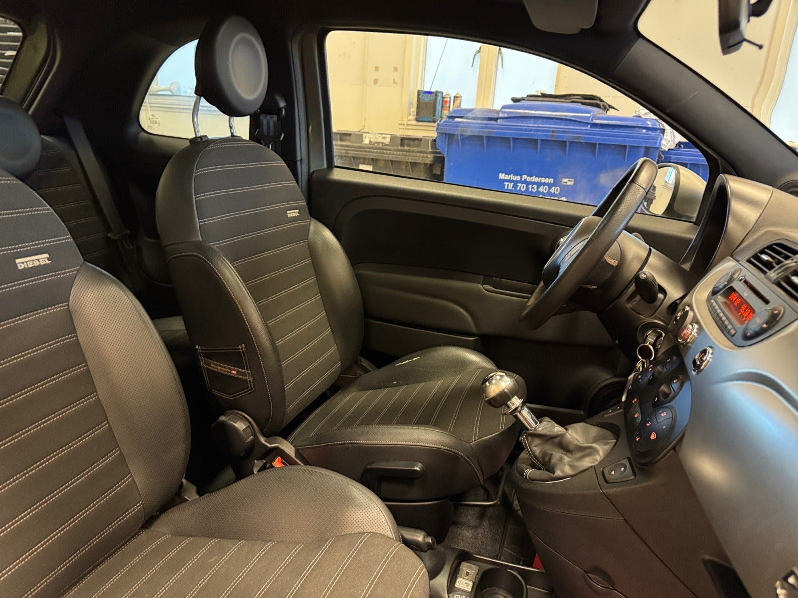 Grøn Fiat 500 fra 2010