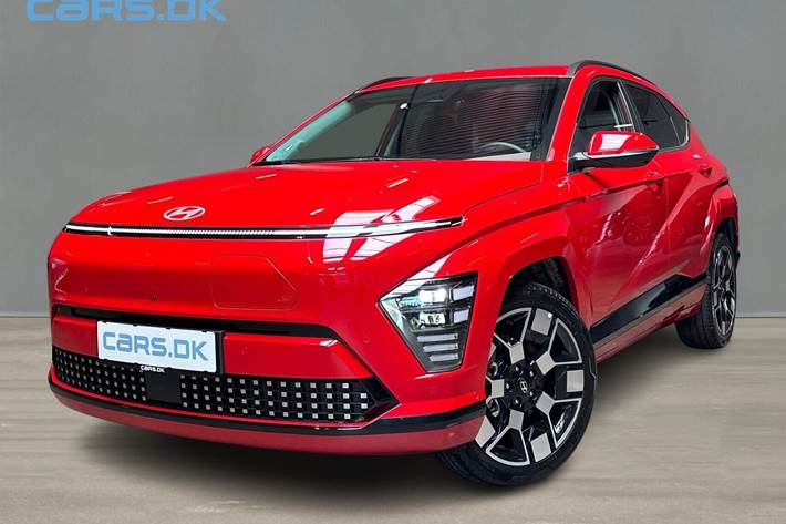 Rød Hyundai Kona fra 2026 set udefra