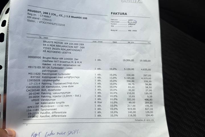 Sort Peugeot 208 fra 2019
