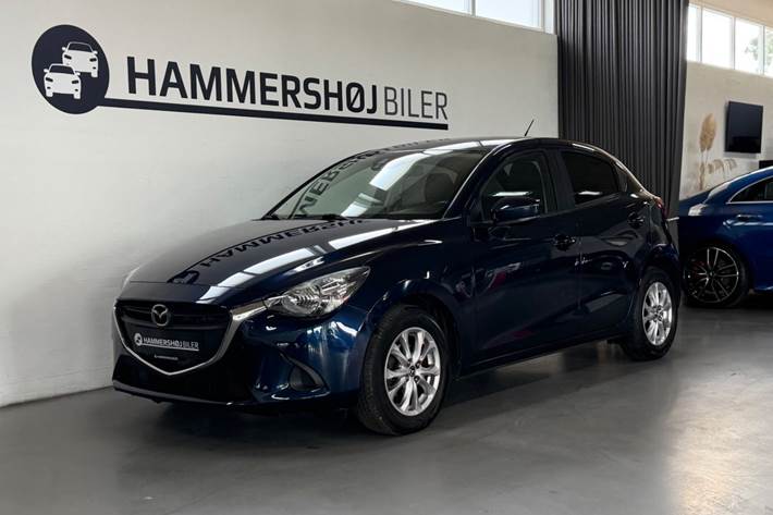 Blå Mazda 2 fra 2018