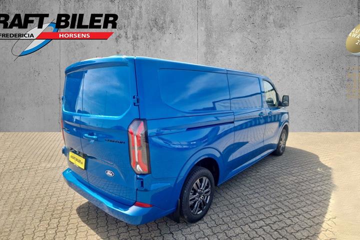 Blå Ford E-Transit Custom 340 L2 fra 2025
