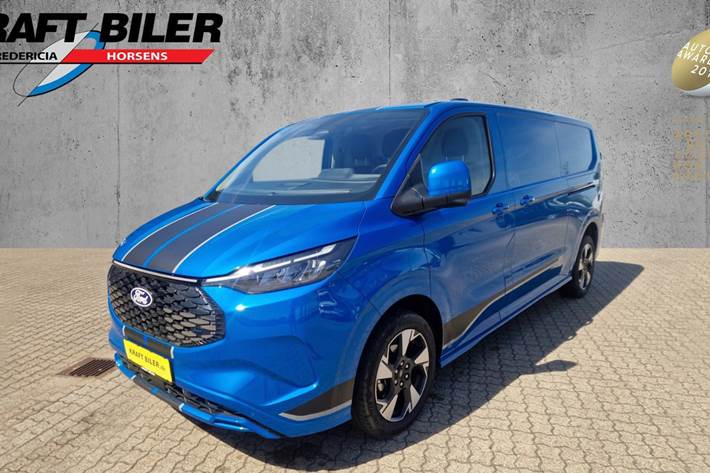 Blå Ford E-Transit Custom 320 L2 fra 2025