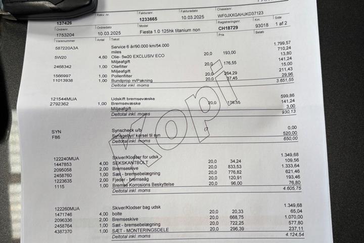 Grå Ford Fiesta fra 2019