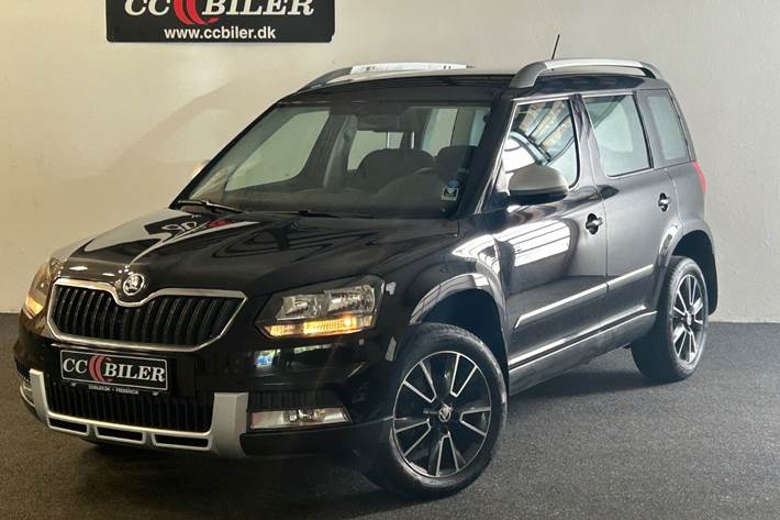 Sort Skoda Yeti Outdoor fra 2016 set udefra