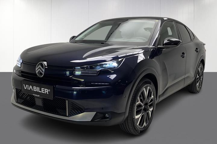 Blå Citroën ë-C4 X fra 2025 set udefra