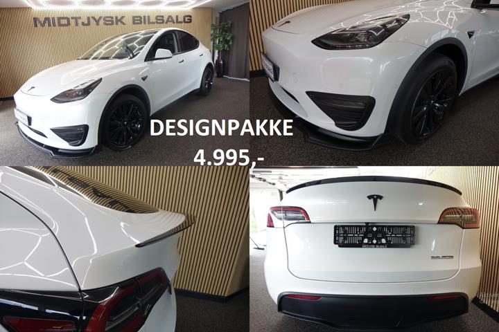 Hvid Tesla Model Y fra 2022 set udefra