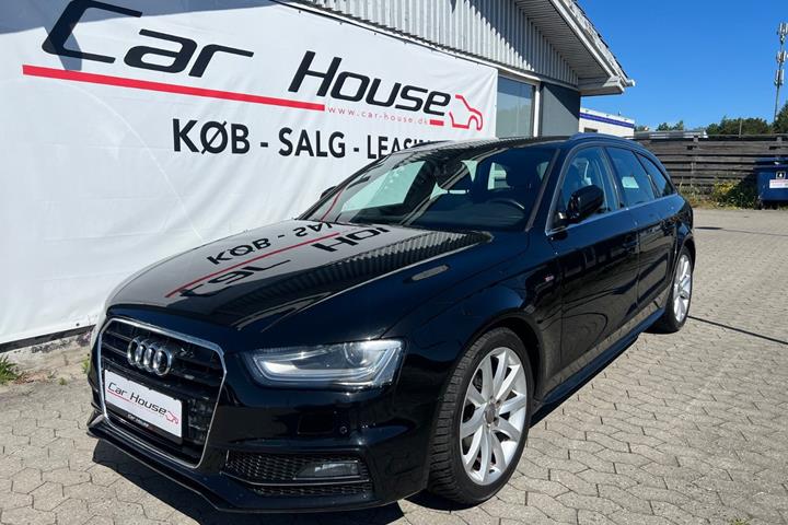 Sort Audi A4 fra 2015 set udefra