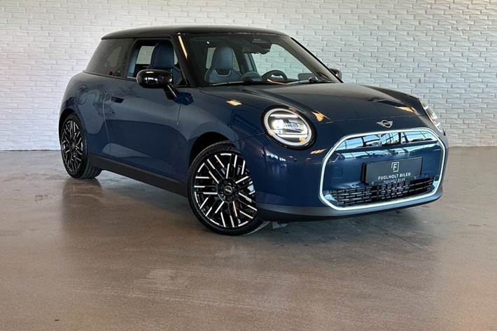 Blå Mini Cooper SE fra 2025