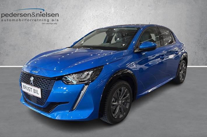 Blå Peugeot e-208 fra 2022