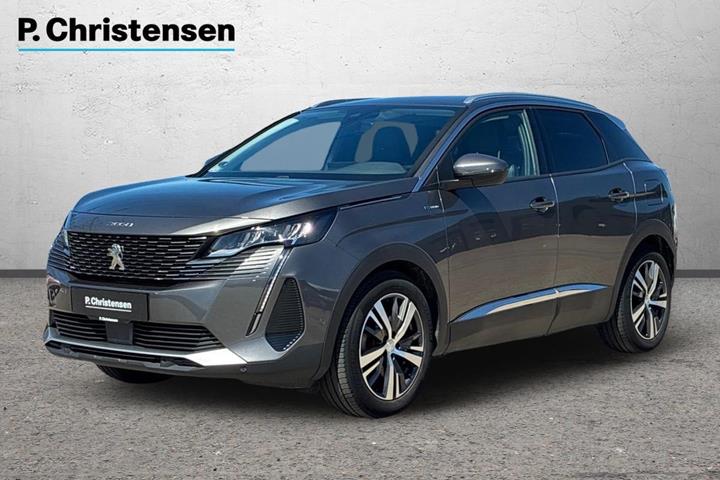 Grå Peugeot 3008 fra 2021 set udefra
