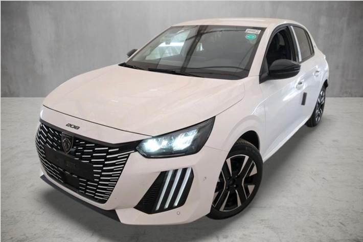 Hvid Peugeot e-208 fra 2025
